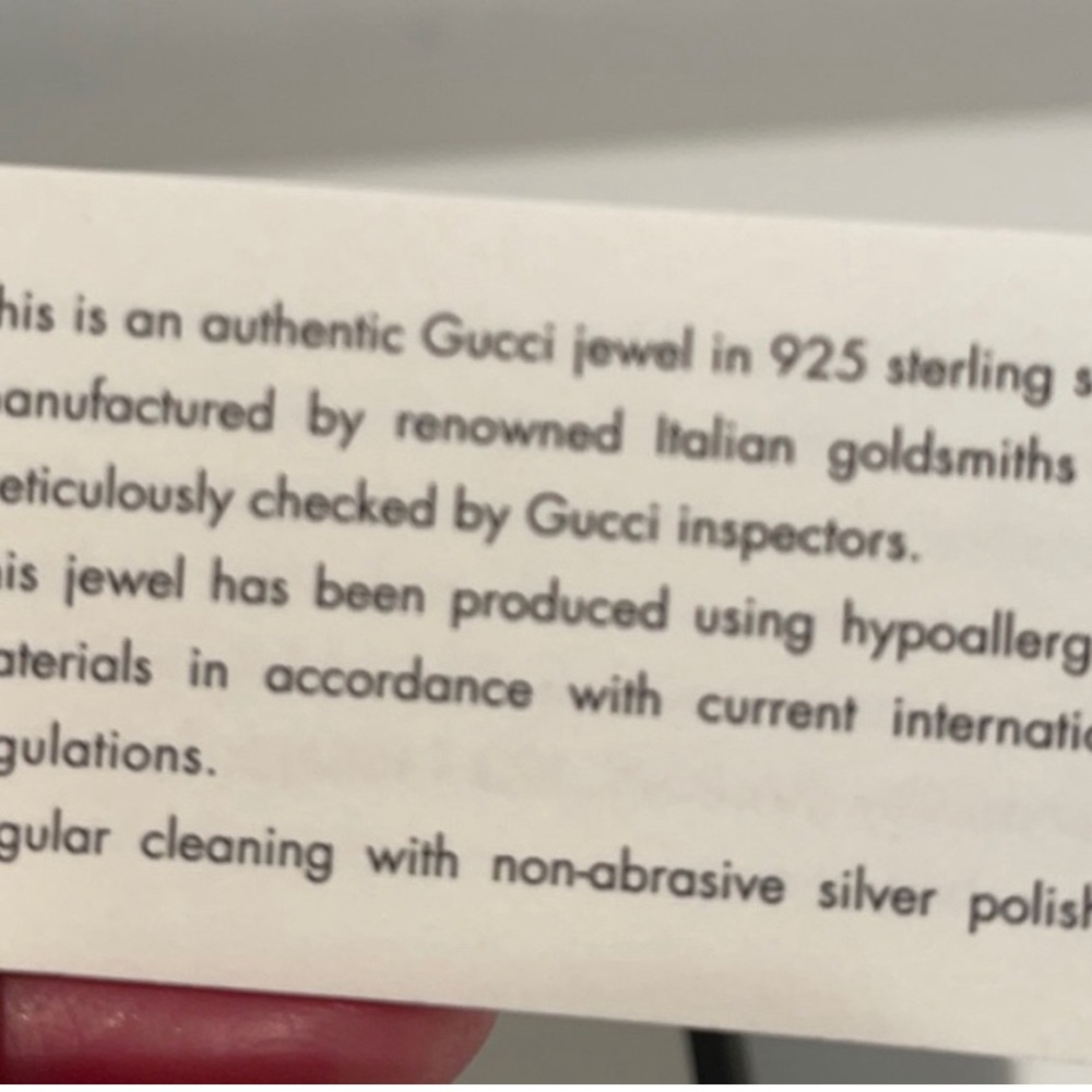 GUCCI UNISEX INTERLOCKING G GOURMETTE STERLING SILVER RING AUTHENTIC πππ - Picture 14 of 15